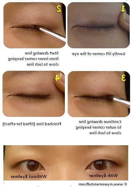 Hvordan ansøger eyeliner. Vælg en eyeliner, der passer til din øjenfarve.