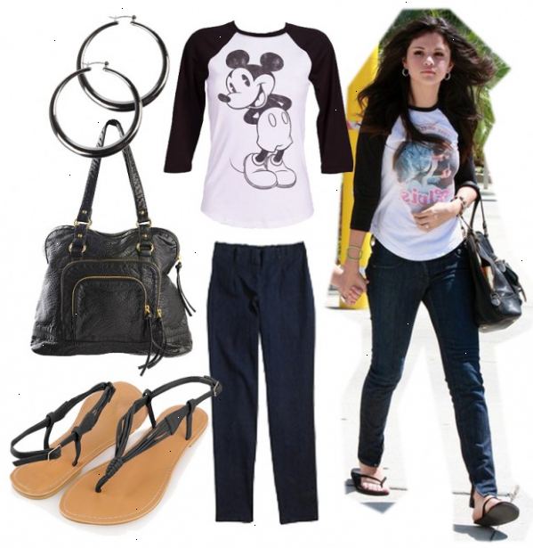 Sådan at klæde sig som Selena Gomez. Få et par converse sneakers.